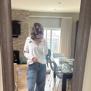 Blue Cozy Sweatshirt with Relaxed Fit